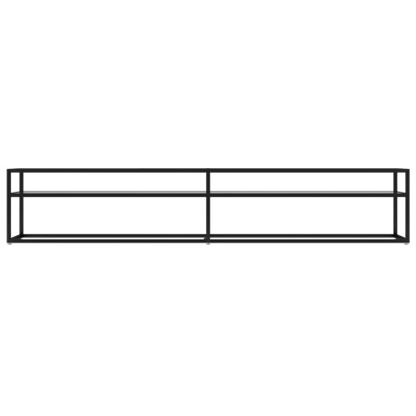 vidaXL Tv-meubel 220x40x40,5 cm gehard glas transparant afbeelding3 - 1