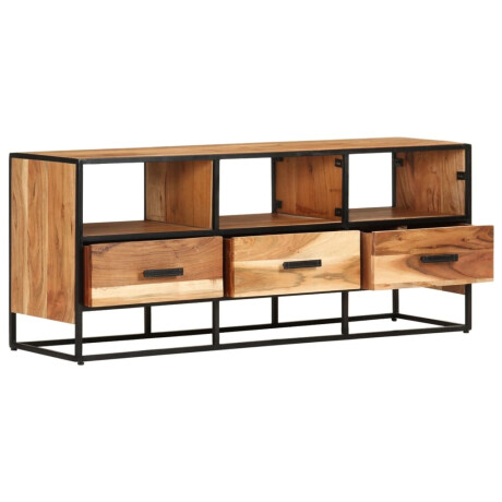 vidaXL Tv-meubel 110x30x45 cm massief acaciahout afbeelding3 - 1