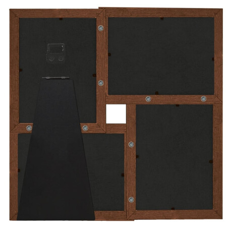 vidaXL Fotolijst voor 4x(10x15 cm) foto MDF donkerbruin afbeelding3 - 1