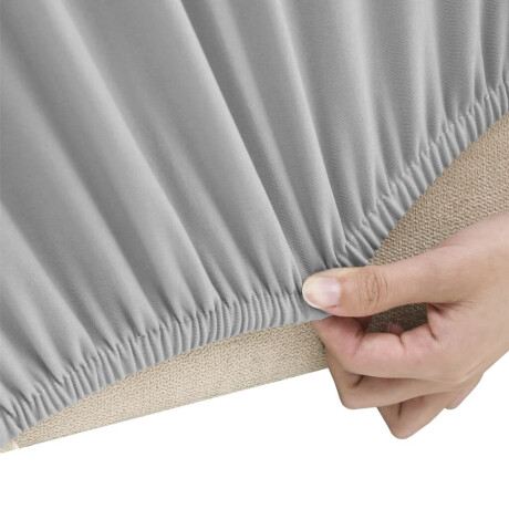 vidaXL Vierzitsbankhoes stretch polyester jersey grijs afbeelding3 - 1