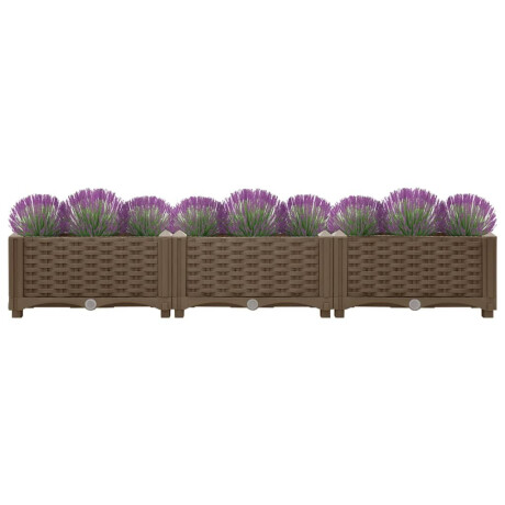 vidaXL Plantenbak verhoogd 120x40x23 cm polypropyleen afbeelding3 - 1
