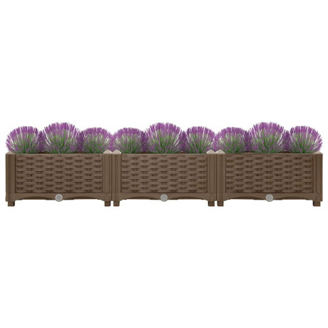 vidaXL Plantenbak verhoogd 120x40x23 cm polypropyleen afbeelding3 - 1