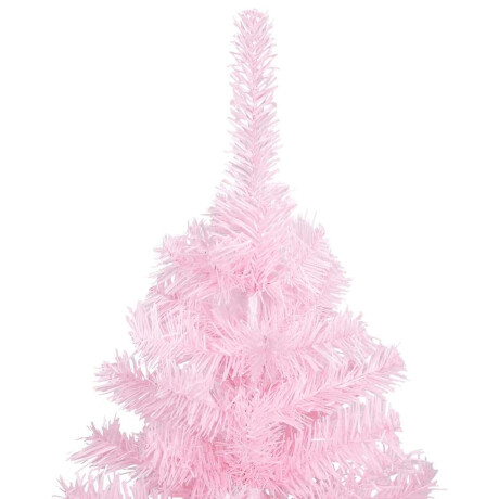 vidaXL Kunstkerstboom met verlichting en kerstballen 120 cm PVC roze afbeelding3 - 1