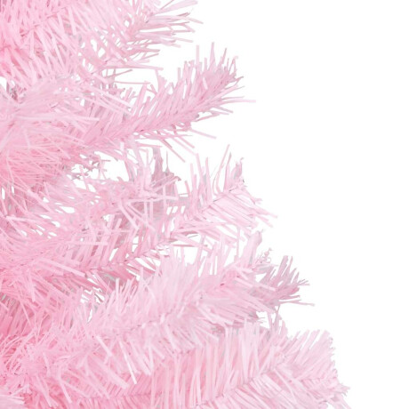 vidaXL Kunstkerstboom met verlichting en kerstballen 240 cm PVC roze afbeelding3 - 1