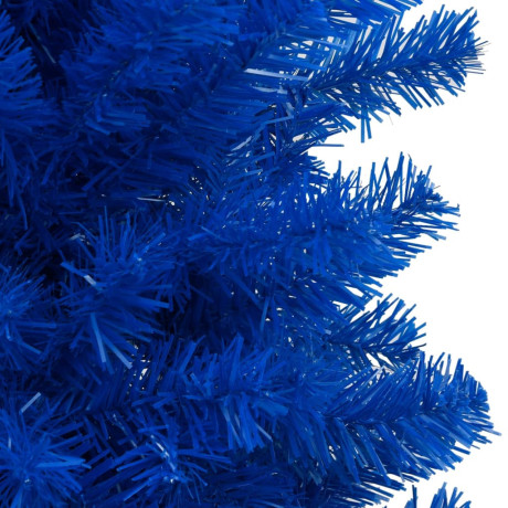 vidaXL Kunstkerstboom met verlichting en kerstballen 240 cm PVC blauw afbeelding3 - 1