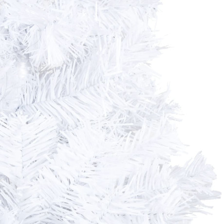 vidaXL Kunstkerstboom met verlichting en kerstballen 120 cm PVC wit afbeelding3 - 1