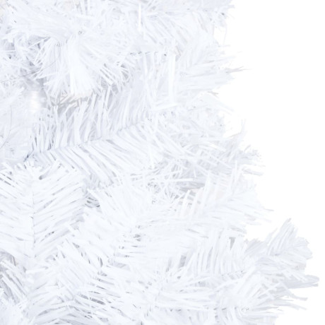 vidaXL Kunstkerstboom met verlichting en kerstballen 180 cm PVC wit afbeelding3 - 1