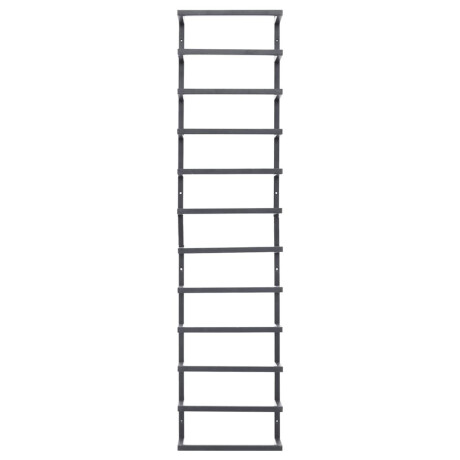vidaXL Handdoekenrek 24x12x96 cm staal zwart afbeelding3 - 1