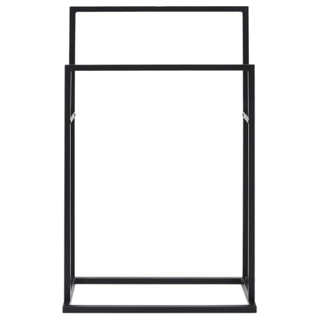 vidaXL Handdoekenrek vrijstaand 48x24x78,5 cm ijzer zwart afbeelding3 - 1