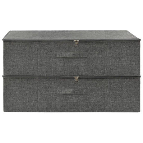 vidaXL Opbergboxen 2 st 70x40x18 cm stof antracietkleurig afbeelding3 - 1
