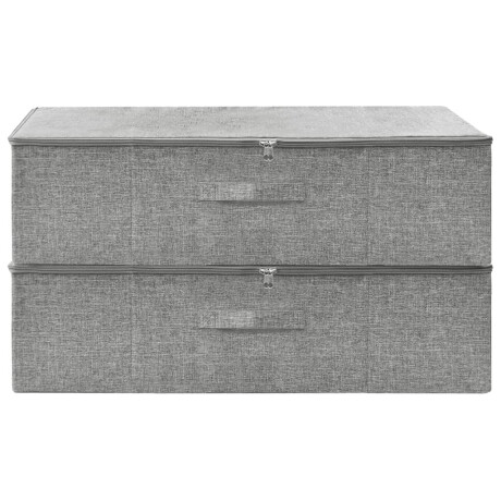 vidaXL Opbergboxen 2 st 70x40x18 cm stof grijs afbeelding3 - 1