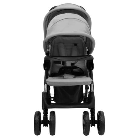 vidaXL Tweelingkinderwagen tandem staal lichtgrijs afbeelding3 - 1