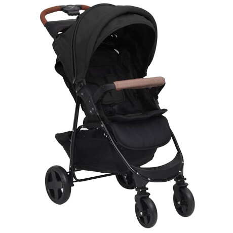 vidaXL Kinderwagen 3-in-1 staal antracietkleurig afbeelding3 - 1
