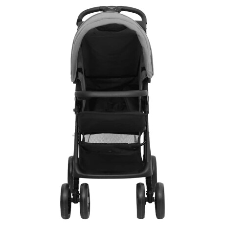 vidaXL Kinderwagen 2-in-1 staal lichtgrijs en zwart afbeelding3 - 1