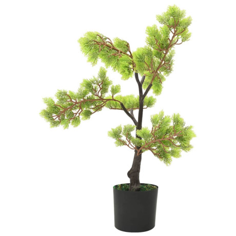 vidaXL Kunstplant met pot cipres bonsai 60 cm groen afbeelding3 - 1