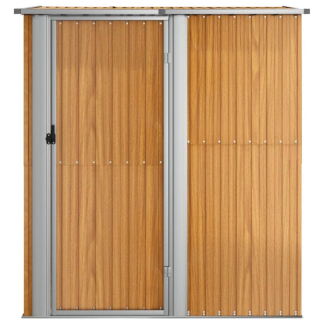 vidaXL Tuinhuis 180,5x97x209,5 cm gegalvaniseerd staal houtlook afbeelding3 - 1