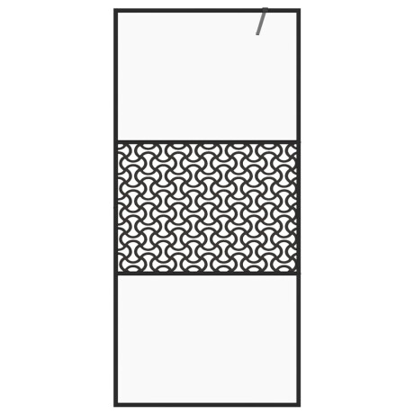 vidaXL Inloopdouchewand 80x195 cm ESG-glas transparant en zwart afbeelding3 - 1