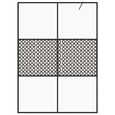 vidaXL Inloopdouchewand 140x195 cm ESG-glas transparant en zwart afbeelding3 - 1