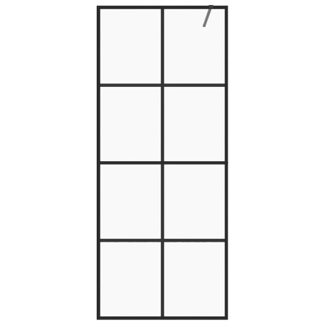 vidaXL Inloopdouchewand 80x195 cm ESG-glas transparant en zwart afbeelding3 - 1