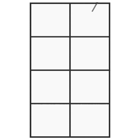 vidaXL Inloopdouchewand 90x195 cm ESG-glas transparant en zwart afbeelding3 - 1