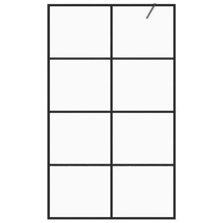 vidaXL Inloopdouchewand 100x195 cm ESG-glas transparant en zwart afbeelding3 - 1