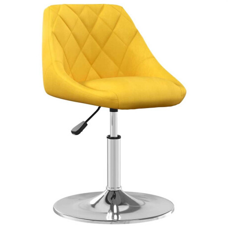 vidaXL Eetkamerstoelen draaibaar 2 st fluweel mosterdgeel afbeelding3 - 1