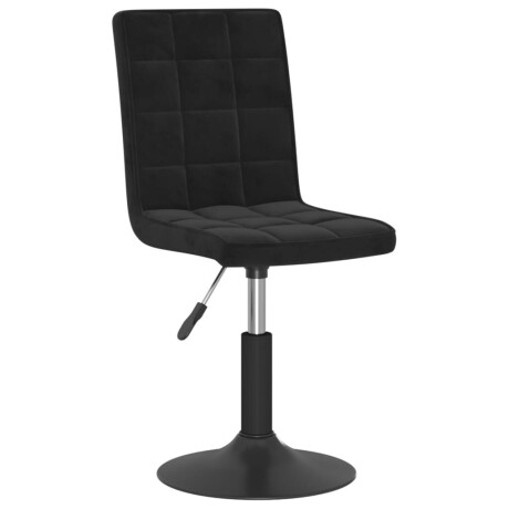 vidaXL Eetkamerstoelen draaibaar 2 st fluweel zwart afbeelding3 - 1