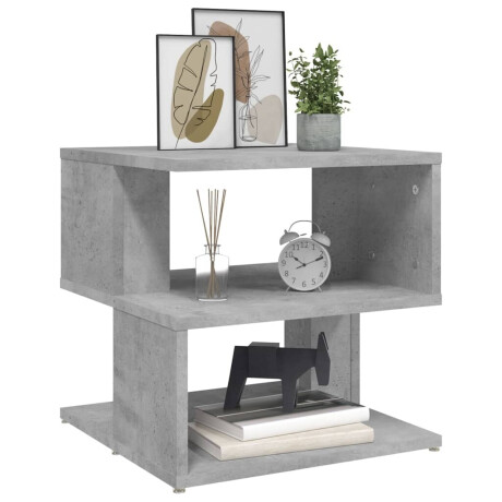 vidaXL Bijzettafel 40x40x40 cm bewerkt hout betongrijs afbeelding3 - 1