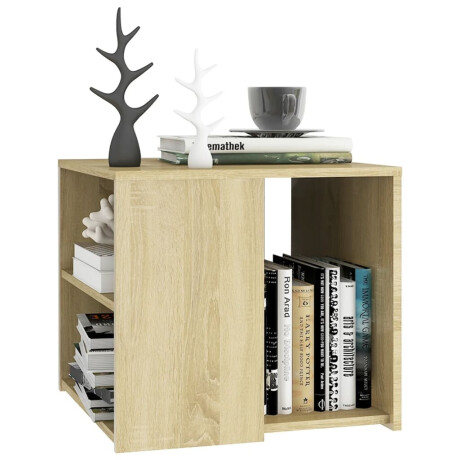 vidaXL Bijzettafel 50x50x45 cm bewerkt hout sonoma eikenkleurig afbeelding3 - 1