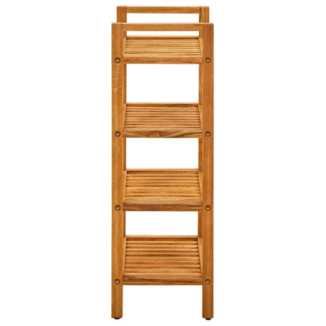 vidaXL Schoenenrek met 4 schappen 50x27x80 cm massief eikenhout afbeelding3 - 1