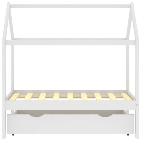 vidaXL Kinderbedframe met lade massief grenenhout 70x140 cm wit afbeelding3 - 1