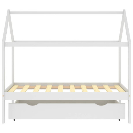 vidaXL Kinderbedframe met lade massief grenenhout wit 80x160 cm afbeelding3 - 1