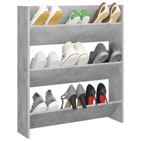 vidaXL Wandschoenenkast 80x18x90 cm spaanplaat betongrijs afbeelding3 - 1