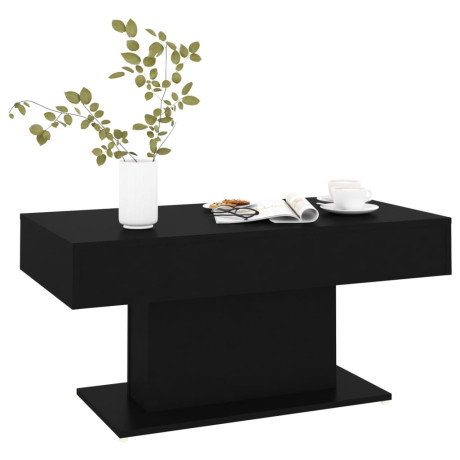 vidaXL Salontafel 96x50x45 cm bewerkt hout zwart afbeelding3 - 1