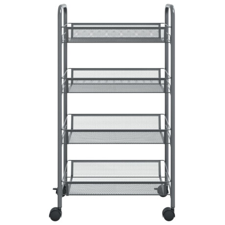 vidaXL Keukentrolley 4-laags 46x26x85 cm ijzer grijs afbeelding3 - 1
