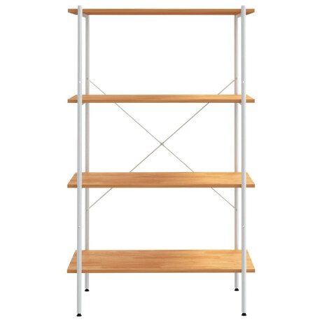 vidaXL Opbergrek 4-laags 80x40x130 cm wit en eikenkleurig afbeelding3 - 1