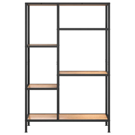 vidaXL Boekenkast 80x30x120 cm staal en bewerkt hout afbeelding3 - 1