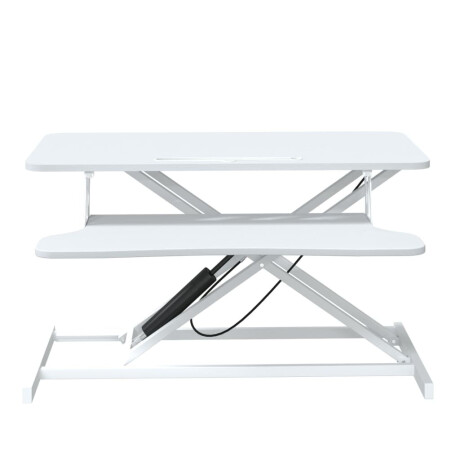 vidaXL Bureau verstelbaar 90x40x(13-41,5) cm staal en bewerkt hout afbeelding3 - 1