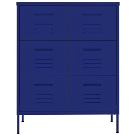 vidaXL Ladekast 80x35x101,5 cm staal marineblauw afbeelding3 - 1