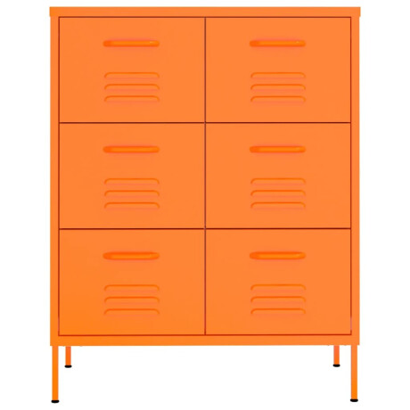 vidaXL Ladekast 80x35x101,5 cm staal oranje afbeelding3 - 1
