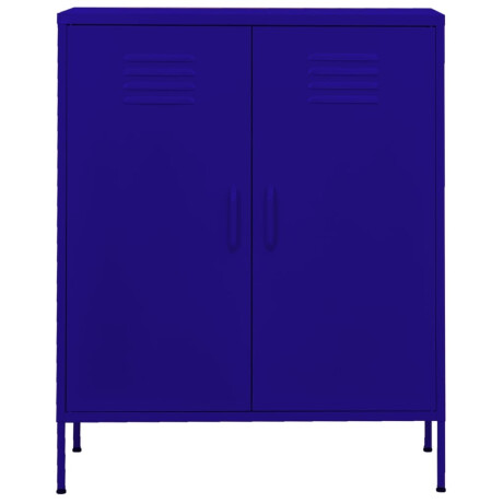 vidaXL Opbergkast 80x35x101,5 cm staal marineblauw afbeelding3 - 1