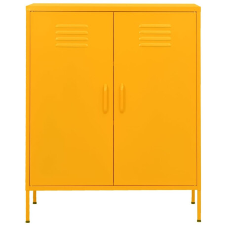 vidaXL Opbergkast 80x35x101,5 cm staal mosterdgeel afbeelding3 - 1