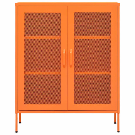 vidaXL Opbergkast 80x35x101,5 cm staal oranje afbeelding3 - 1