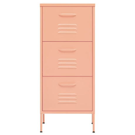 vidaXL Opbergkast 42,5x35x101,5 cm staal roze afbeelding3 - 1