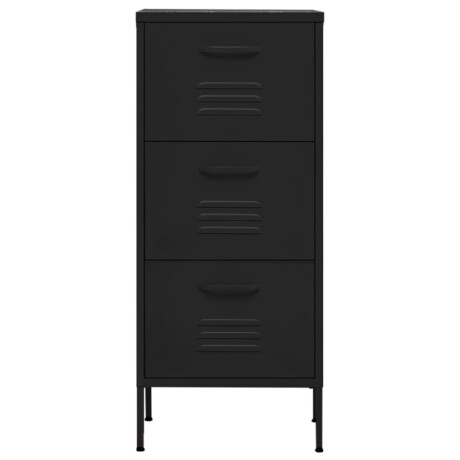 vidaXL Opbergkast 42,5x35x101,5 cm staal zwart afbeelding3 - 1