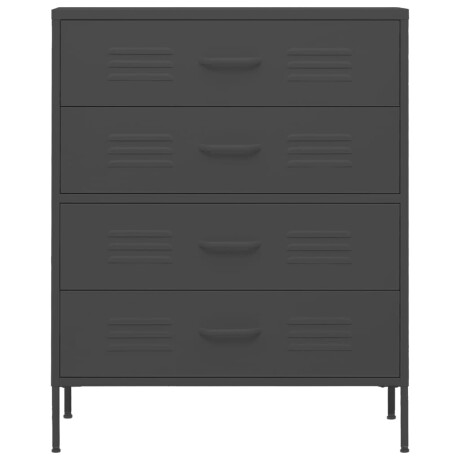 vidaXL Ladekast 80x35x101,5 cm staal antracietkleurig afbeelding3 - 1