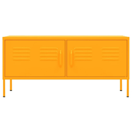 vidaXL Tv-meubel 105x35x50 cm staal mosterdgeel afbeelding3 - 1