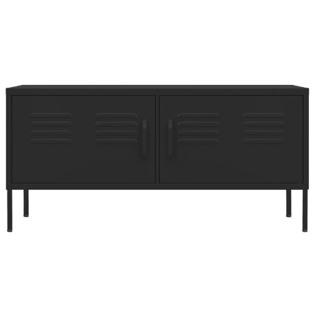 vidaXL Tv-meubel 105x35x50 cm staal zwart afbeelding3 - 1