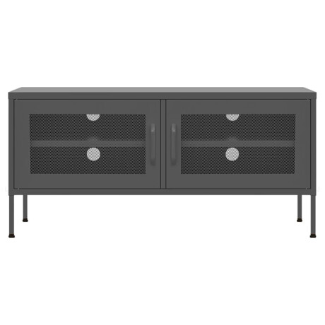 vidaXL Tv-meubel 105x35x50 cm staal antracietkleurig afbeelding3 - 1