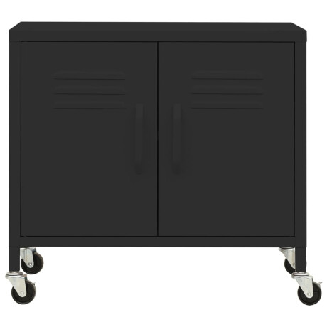 vidaXL Opbergkast 60x35x56 cm staal zwart afbeelding3 - 1